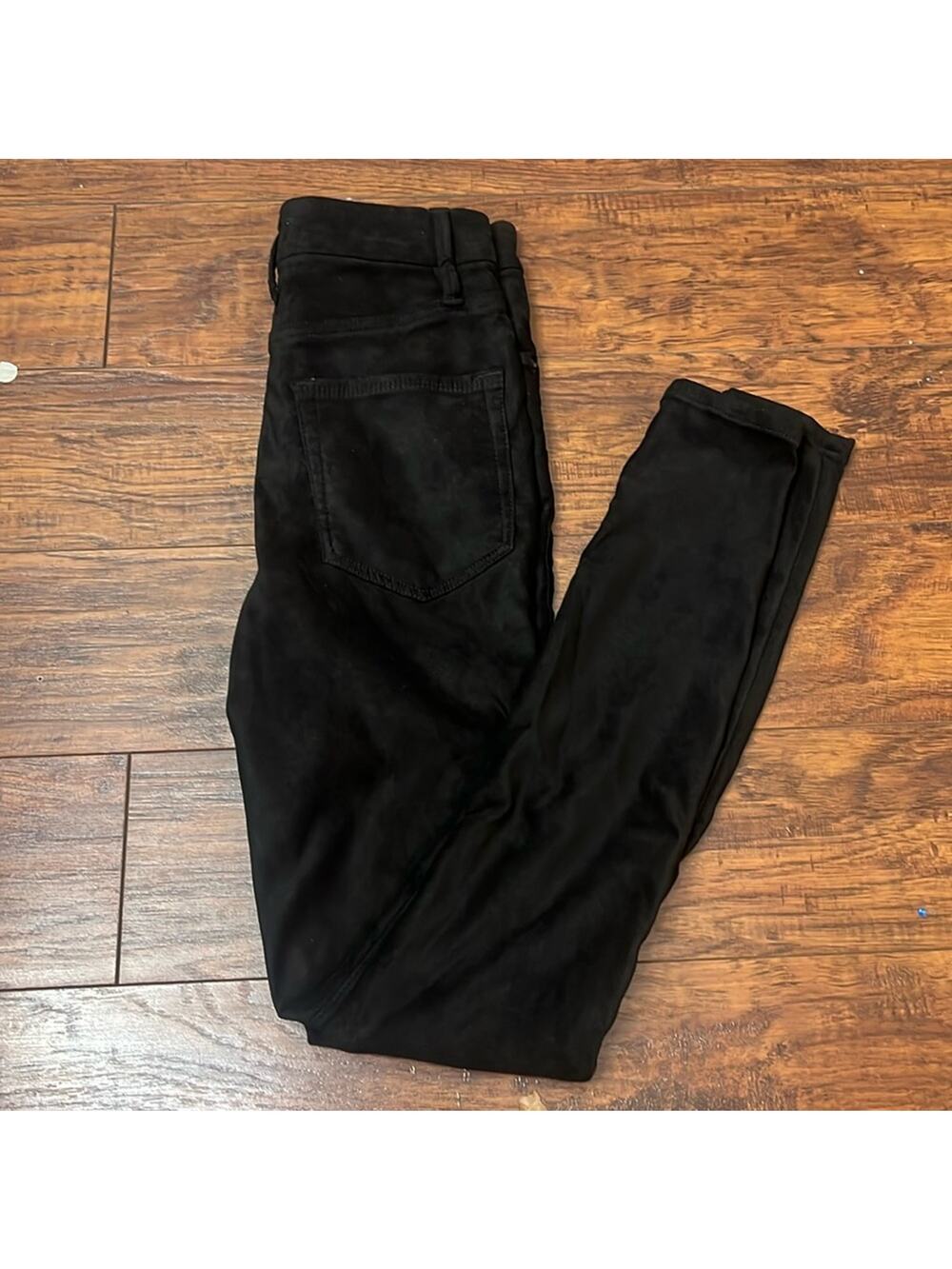 Good American Black Suede Legging Size 0